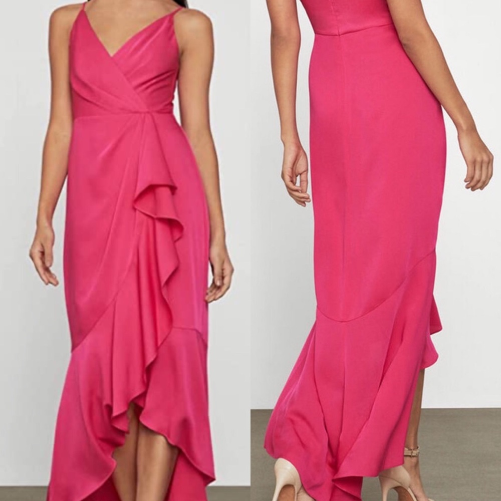 BCBGMaxAzria Pink High Low Dress